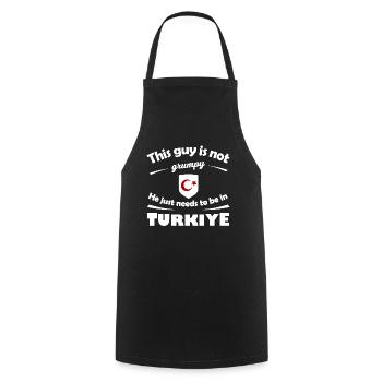 Ce type n’est pas Grim Turkiye - Tablier de cuisine - noir - Devant - AI Model Male 185 dark (185cm)