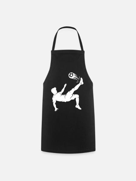 Fallrückzieher Fussball Silhouette - Kochschürze - Schwarz