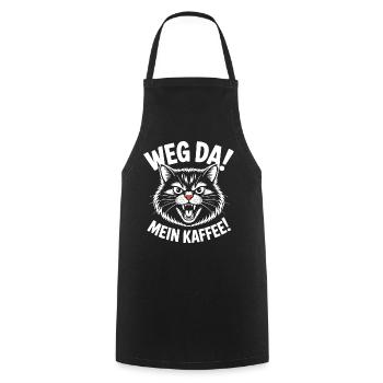 Weg da Mein Kaffee Katze - Kochschürze - Schwarz - Vorne - AI Model Male 185 dark (185cm)