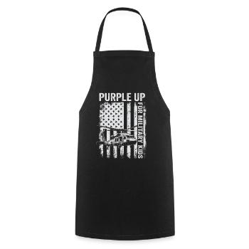 Purple Spice Up Military Kids Helicopter Military K - Cooking Apron - black - Front - AI Model Male 185 dark (185cm)