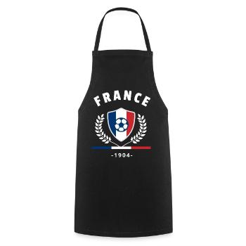 Retro France Football Fan T-shirt - Kochschürze - Schwarz - Vorne - AI Model Male 185 dark (185cm)