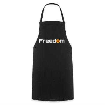 Orange Bitcoin Liberté - Tablier de cuisine - noir - Devant - AI Model Male 185 dark (185cm)