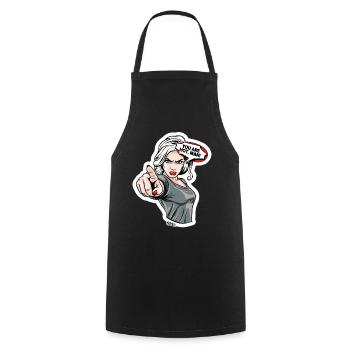 Pointage Féminin Féroce Comique - Tablier de cuisine - noir - Devant - AI Model Male 185 dark (185cm)