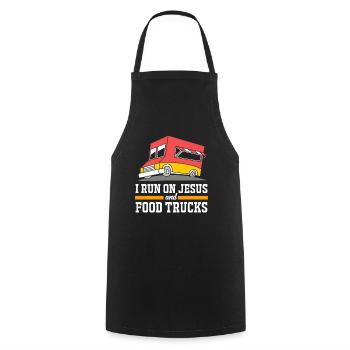 Snack Food Truck - Cooking Apron - black - Front - AI Model Male 185 dark (185cm)