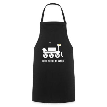 Motif du rover de souhait martien - Tablier de cuisine - noir - Devant - AI Model Male 185 dark (185cm)