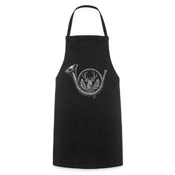 bugle - Cooking Apron - black - Front - AI Model Male 185 dark (185cm)