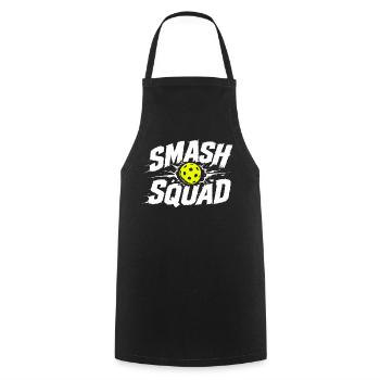 Smash squad funny pickleball player - Cooking Apron - black - Front - AI Model Male 185 dark (185cm)