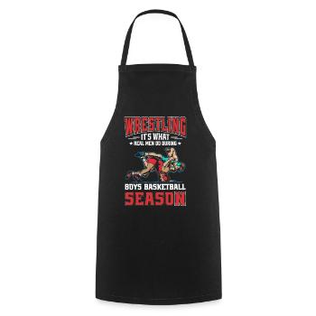 Wrestling Saison Jungen Basketball - Kochschürze - Schwarz - Vorne - AI Model Male 185 dark (185cm)