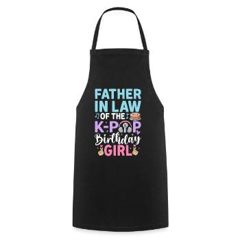 Beau-père de la fille anniversaire de la K-Pop - Tablier de cuisine - noir - Devant - AI Model Male 185 dark (185cm)