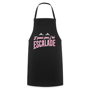 Escalade Rose Retro J'peux pas - Tablier de cuisine - noir - Devant - AI Model Male 185 dark (185cm)