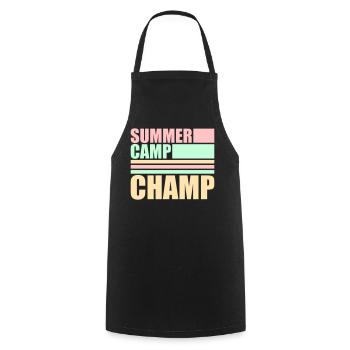 Summer Camp Champ Fun Kids Outdoor Adventure - Cooking Apron - black - Front - AI Model Male 185 dark (185cm)