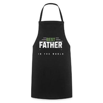 Meilleur papa du monde - Tablier de cuisine - noir - Devant - AI Model Male 185 dark (185cm)