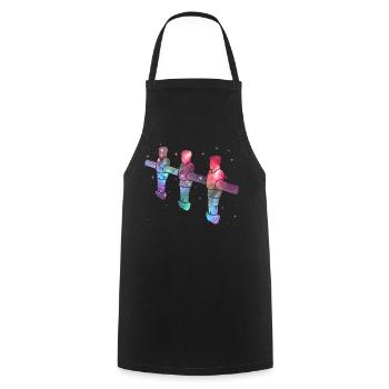 Foosball Table Soccer Space Kids Foosball - Cooking Apron - black - Front - AI Model Male 185 dark (185cm)