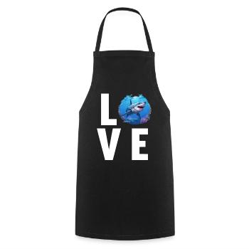 Megalodons Megalodon - Cooking Apron - black - Front - AI Model Male 185 dark (185cm)