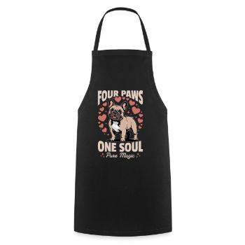Bouledogue français Race de chien Frenchie - Tablier de cuisine - noir - Devant - AI Model Male 185 dark (185cm)