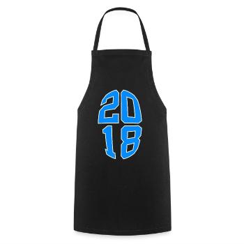 8 YEARS OLD 2018 8TH BIRTHDAY - Cooking Apron - black - Front - AI Model Male 185 dark (185cm)
