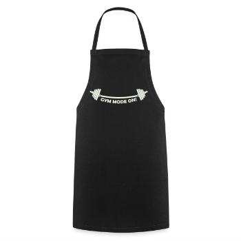 Mode Gym sur la barre - Tablier de cuisine - noir - Devant - AI Model Male 185 dark (185cm)