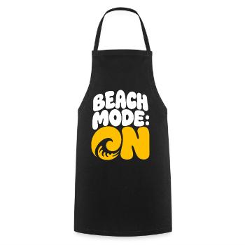 Beach Fashion Summer Wave Design - Cooking Apron - black - Front - AI Model Male 185 dark (185cm)