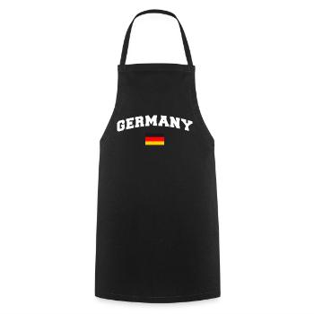 Germany Flagge Deutschland - Kochschürze - Schwarz - Vorne - AI Model Male 185 dark (185cm)