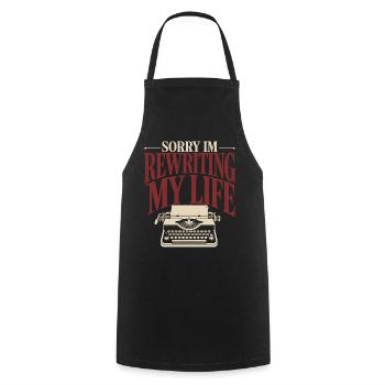 Poetcore Poète Poésie Dark Academia Gift - Tablier de cuisine - noir - Devant - AI Model Male 185 dark (185cm)