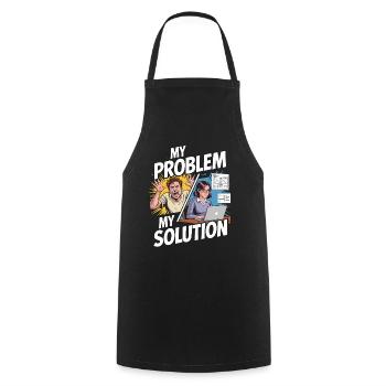 UX/UI Designer My Problem My Pictogram Mom Dad - Cooking Apron - black - Front - AI Model Male 185 dark (185cm)