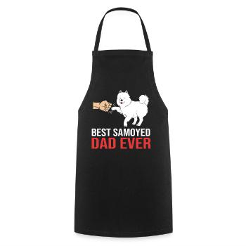 Samoyed - Cooking Apron - black - Front - AI Model Male 185 dark (185cm)