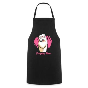 English Shepherd Mom Mom Mom Mom - Cooking Apron - black - Front - AI Model Male 185 dark (185cm)