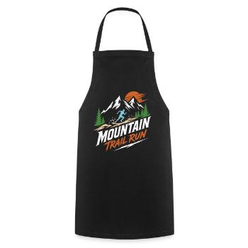 Mountain Trail Run - Cooking Apron - black - Front - AI Model Male 185 dark (185cm)
