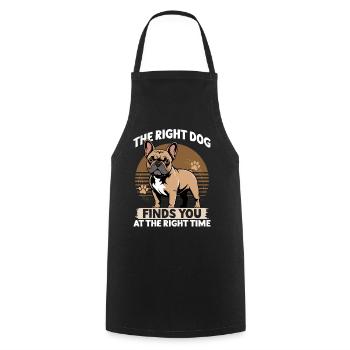 Bouledogue français Race de chien Frenchie - Tablier de cuisine - noir - Devant - AI Model Male 185 dark (185cm)