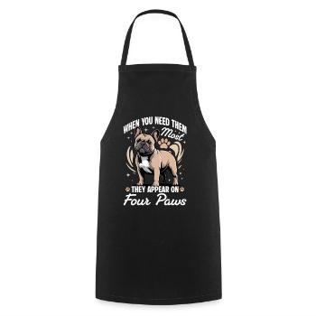 Bouledogue français Race de chien Frenchie - Tablier de cuisine - noir - Devant - AI Model Male 185 dark (185cm)