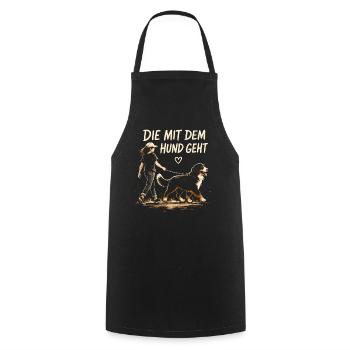 Berner Sennenhund Spruch Hundehalterin Humor - Kochschürze - Schwarz - Vorne - AI Model Male 185 dark (185cm)