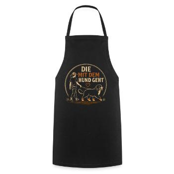 Berner Sennenhund Spruch Hundehalterin Humor - Kochschürze - Schwarz - Vorne - AI Model Male 185 dark (185cm)