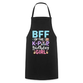 BFF of The K-Pop Birthday Girl - Cooking Apron - black - Front - AI Model Male 185 dark (185cm)