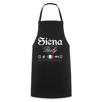 Siena Italien Streetwear Reise Souvenir - Kochschürze - Schwarz - Vorne - AI Model Male 185 dark (185cm)