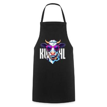 Cool Cow With Sunglasses Cool Farmer Farmer - Cooking Apron - black - Front - AI Model Male 185 dark (185cm)