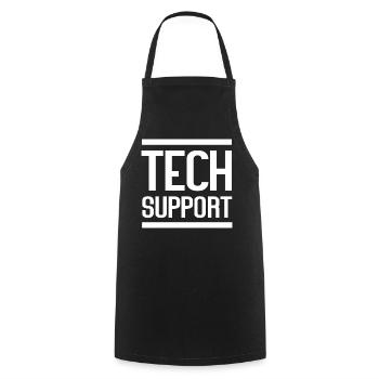 Technischer Support Fettgedrucktes Logo T-Shirt - Kochschürze - Schwarz - Vorne - AI Model Male 185 dark (185cm)