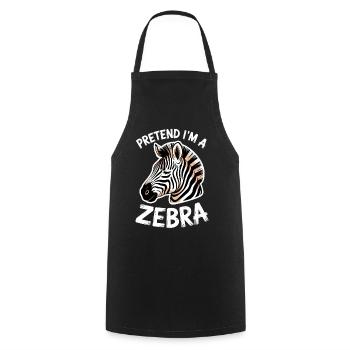 Zebra Sayings Zebras Funny Zebra Gift - Cooking Apron - black - Front - AI Model Male 185 dark (185cm)