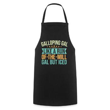 Hobby Horse Rider Galloping Gal English Riding - Cooking Apron - black - Front - AI Model Male 185 dark (185cm)