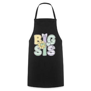 Geschlechterenthüllung Big Sis Babyparty Big Sister - Kochschürze - Schwarz - Vorne - AI Model Male 185 dark (185cm)