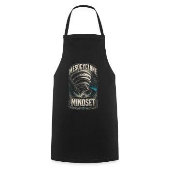 Storm Chaser Meteorologist Mesocyclone Mindset - Cooking Apron - black - Front - AI Model Male 185 dark (185cm)