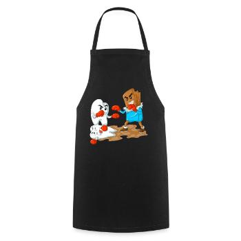 Chocolate Vs Tooth Boxing Funny Dentist Gift - Cooking Apron - black - Front - AI Model Male 185 dark (185cm)