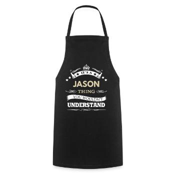 Its A Jason Thing You Wouldnt Understand Funny - Cooking Apron - black - Front - AI Model Male 185 dark (185cm)