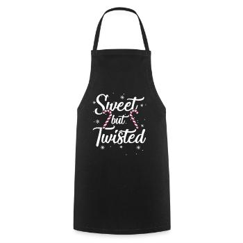 Sweet but Twisted Christmas - Cooking Apron - black - Front - AI Model Male 185 dark (185cm)