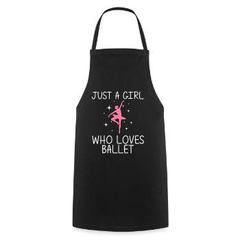 Juste une fille qui aime le ballet - Tablier de cuisine - noir - Devant - AI Model Male 185 dark (185cm)