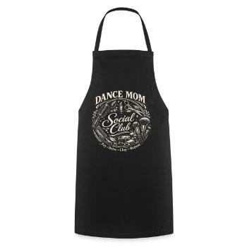 Dance Mom Social Club Retro Make-Up Saying - Cooking Apron - black - Front - AI Model Male 185 dark (185cm)
