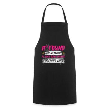 Si on le trouve sur le sol, Schlammlauf Mud Run Muddy Race - Tablier de cuisine - noir - Devant - AI Model Male 185 dark (185cm)