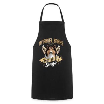 Shetland Sheepdog Sheltie Dog Breed - Cooking Apron - black - Front - AI Model Male 185 dark (185cm)