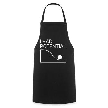 J’avais un potentiel drôle de physique pour - Tablier de cuisine - noir - Devant - AI Model Male 185 dark (185cm)