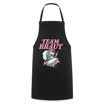 Team Braut Junggesellinnenabschied - Kochschürze - Schwarz - Vorne - AI Model Male 185 dark (185cm)