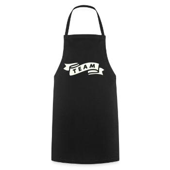 team_banderole - Cooking Apron - black - Front - AI Model Male 185 dark (185cm)